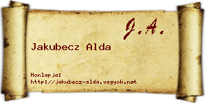 Jakubecz Alda névjegykártya